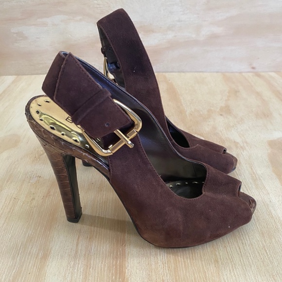 BCBGirls Shoes - BCBG Brown Suede Heels